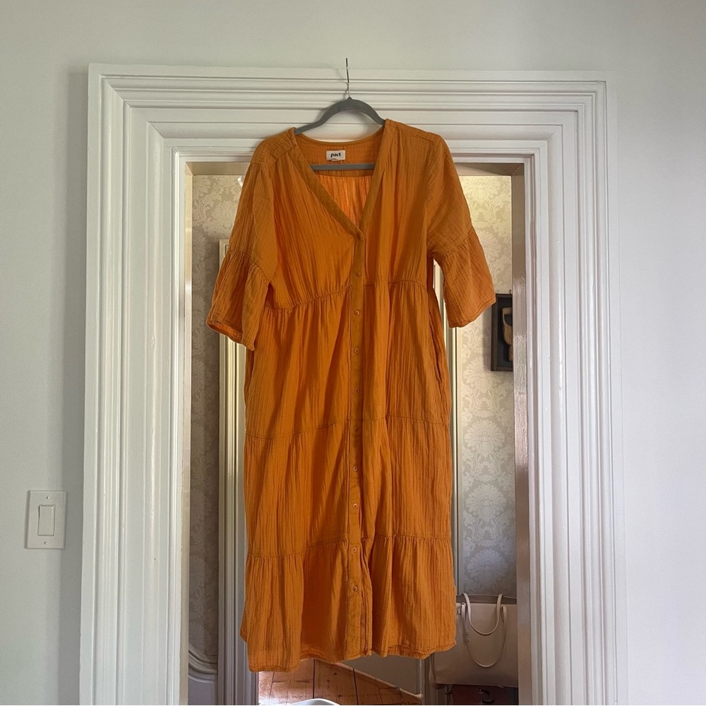 Pact Coastal Mididress in Marmalade